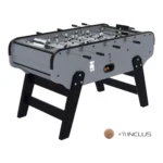 Baby-foot Bistrot Gris – L'Élégance Contemporaine du Style Café avec Monnayeur